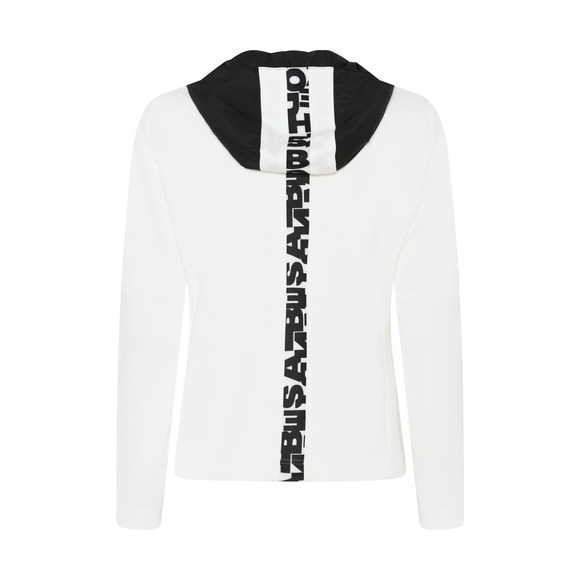 Women's Hooded Jacket Size 16 I'CONA Athleisure Ivory Double Zipper NWT - Picture 2 of 4